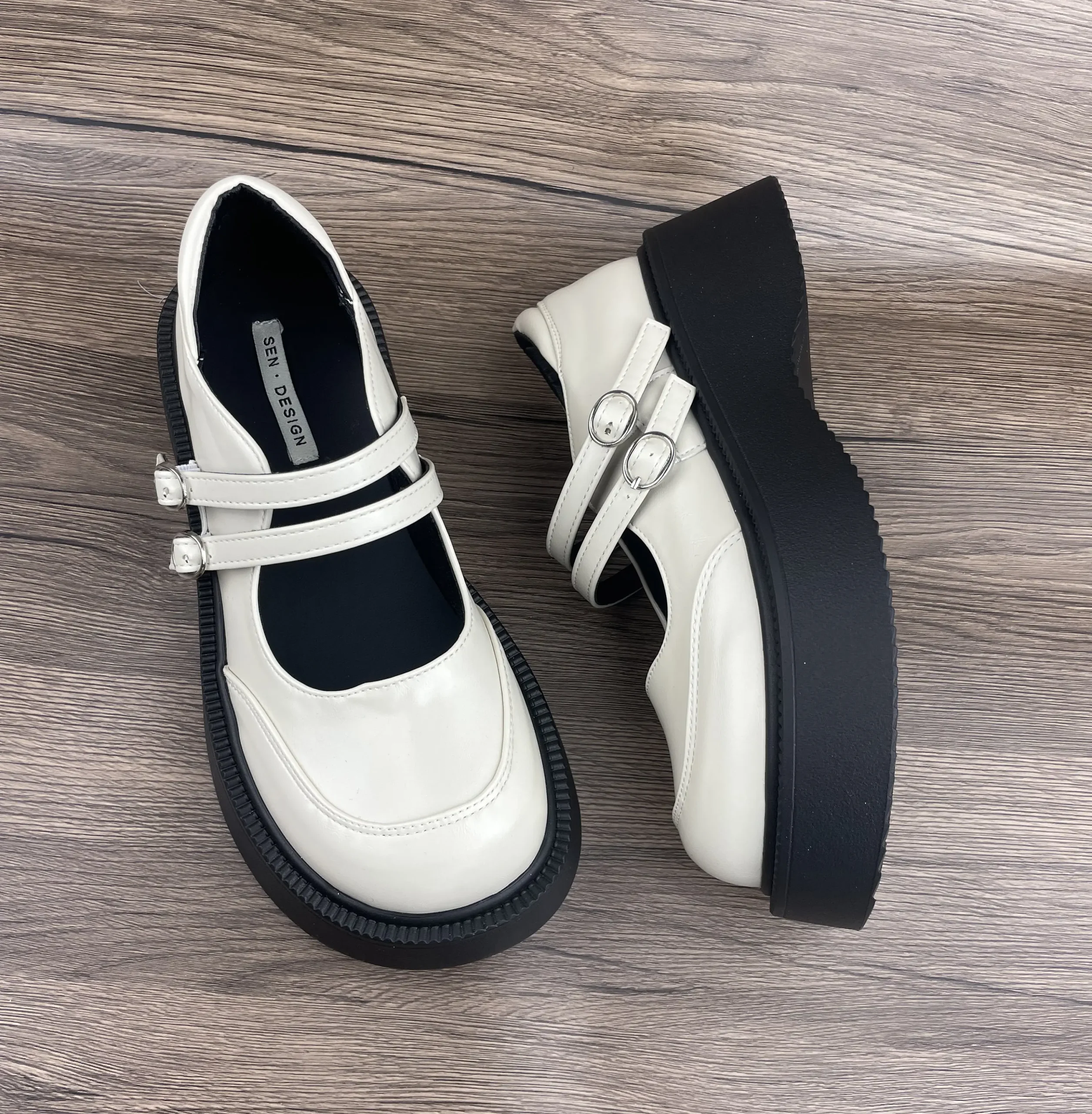 Mary Jane Campus Small Leather Shoes Black Mary