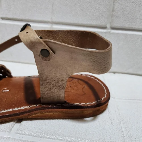 Women’s Tan Braided Moroccan Leather Sandals