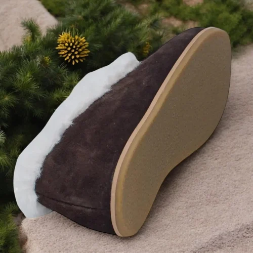 Handmade Chocolate Brown Suede Loafers Ukrainian Minimalist Shoes